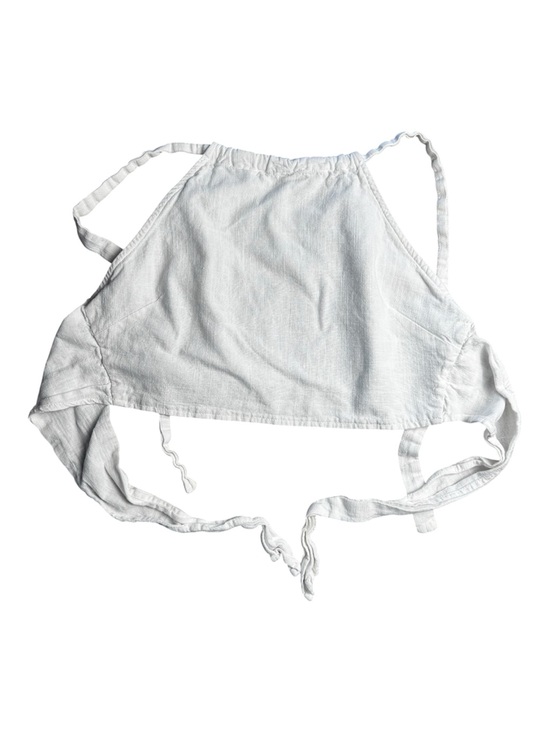 Cotton Candy Tops - Cotton Candy White Linen Halter Top